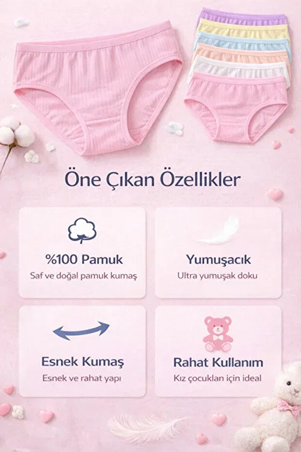 Детские трусы для девочек хлопковые Stars underwear Butik1Avm, Multicolor — фото 3