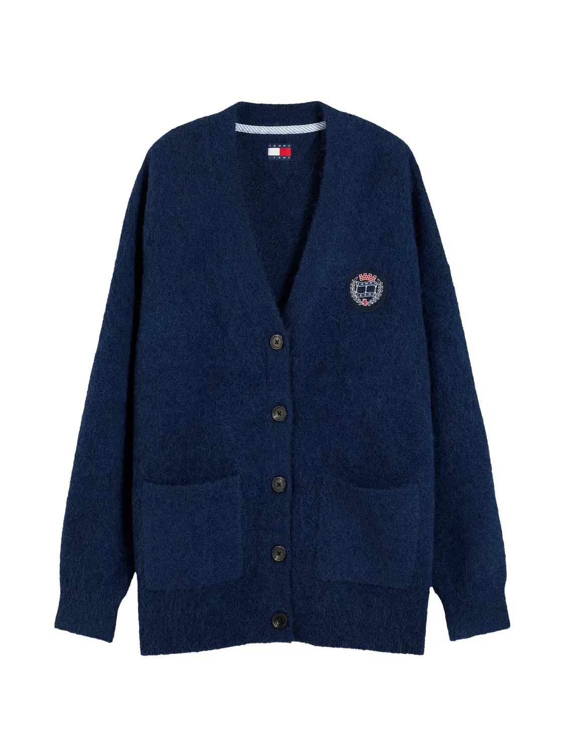 Кардиган с В-образным вырезом и нашивкой Tommy Hilfiger, синий