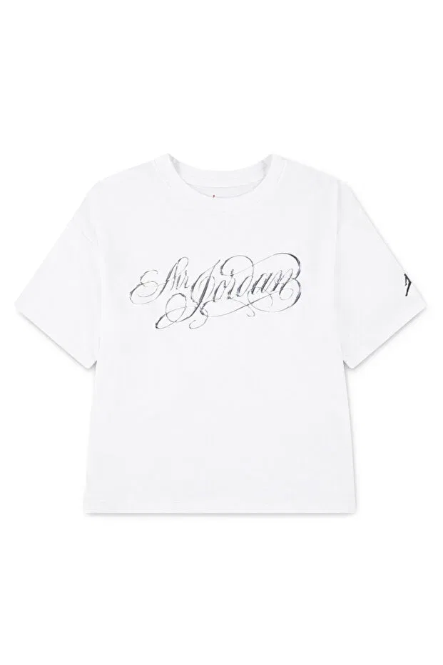 Детская футболка для девочек с принтом Jordan JDG W J Air Jordan SS GF GFX Tee Nike, 001