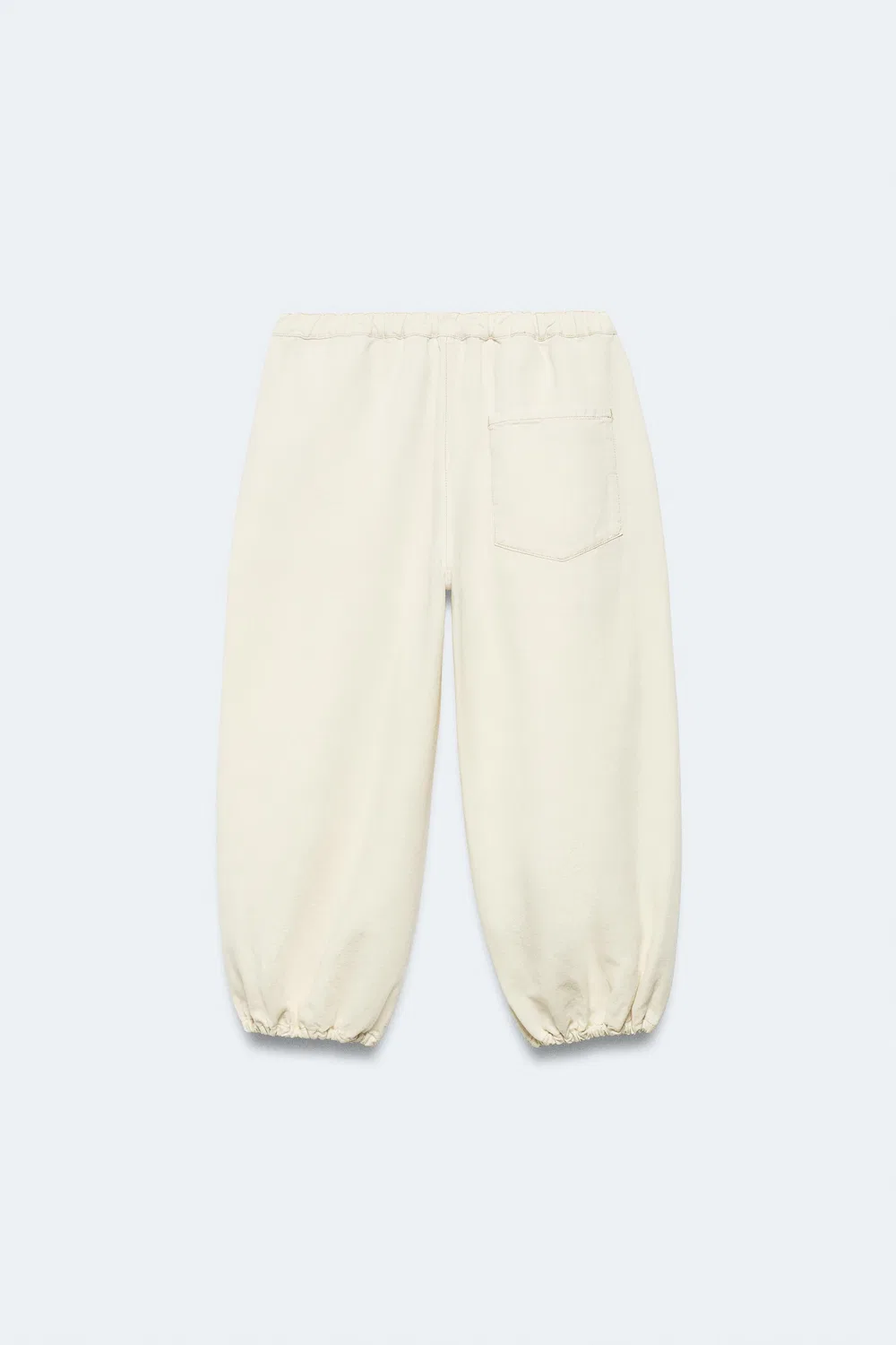 Брюки-саруэль из хлопка и льна, лимитированная серия, 2-14 лет ZARA, Ecru — фото 2