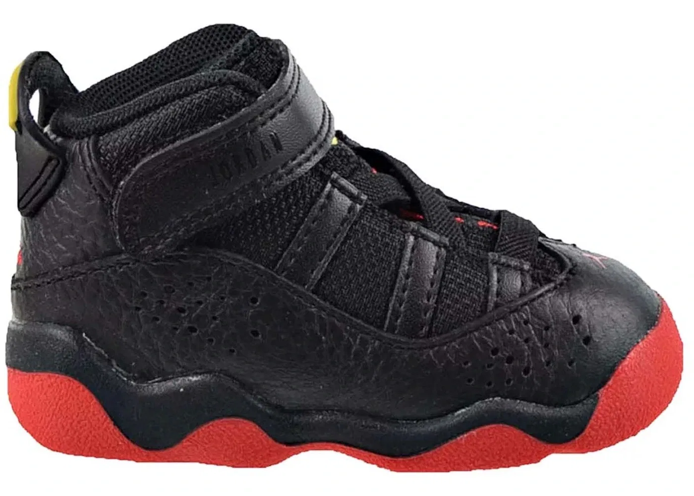 Детские кроссовки Lifestyle Jordan 6 Rings, Black/White/Yellow Strike/University Red