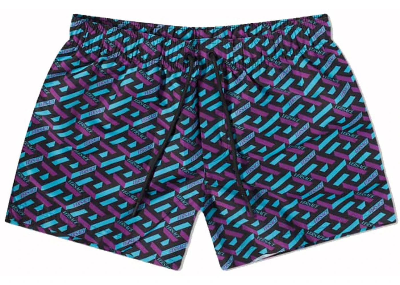 Мужские плавки с геометрическим принтом Swim Shorts Versace, Blue/Purple