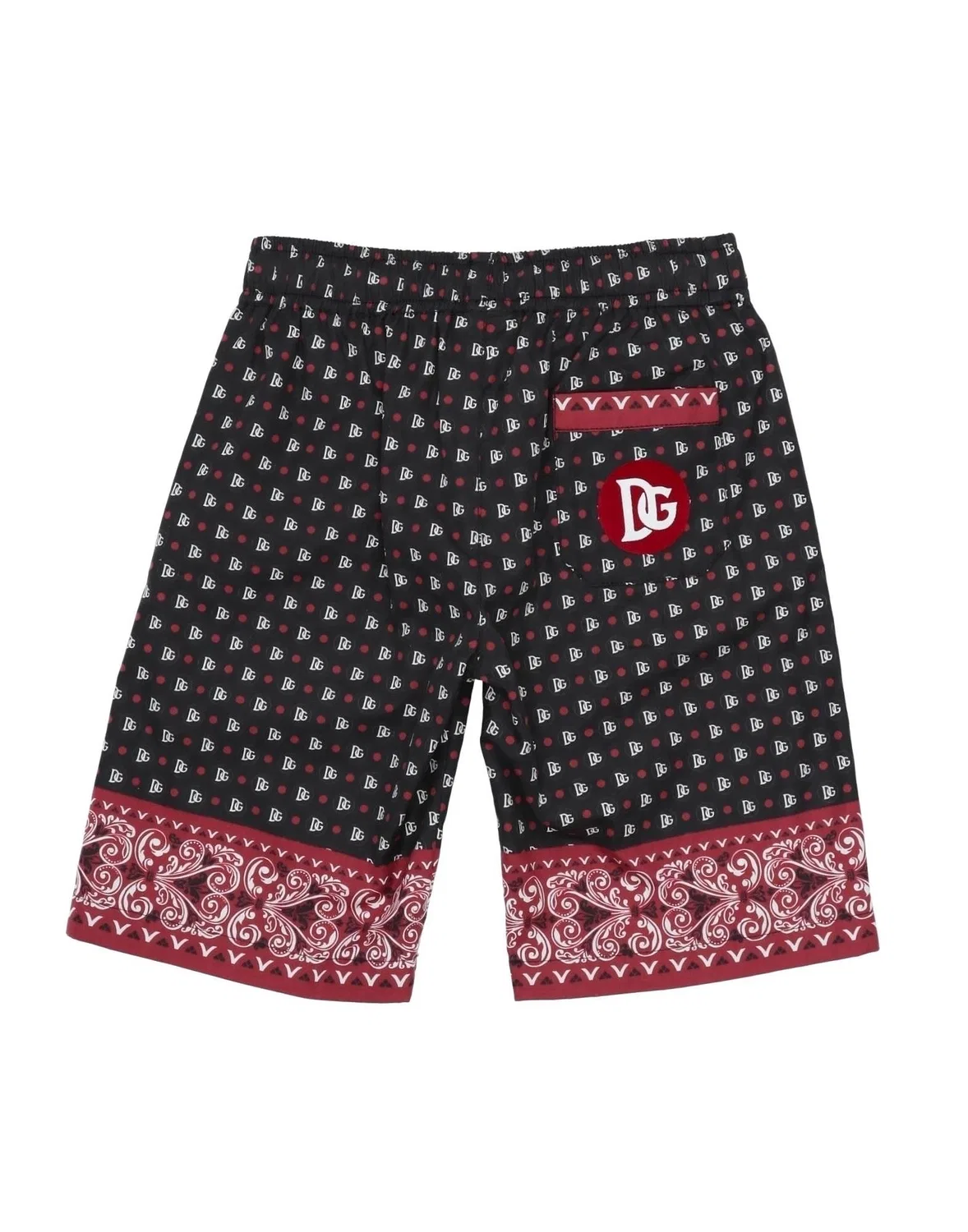 Детские шорты для мальчиков с принтом Dolce&Gabbana, черный — фото 2