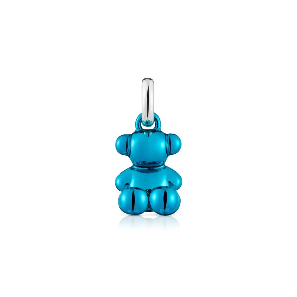 

Подвеска Tous Small Two-tone Bold Bear, серебро/сталь/голубой