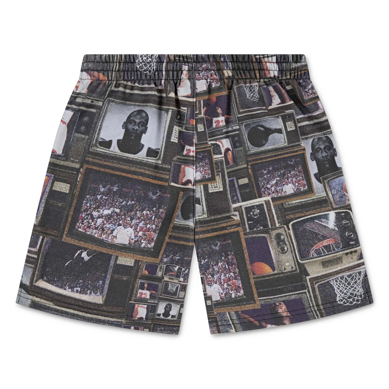 Детские шорты с принтом Jordan Jdb Mj Brklyn Aop Ft Shorts, Schwarz — фото 2