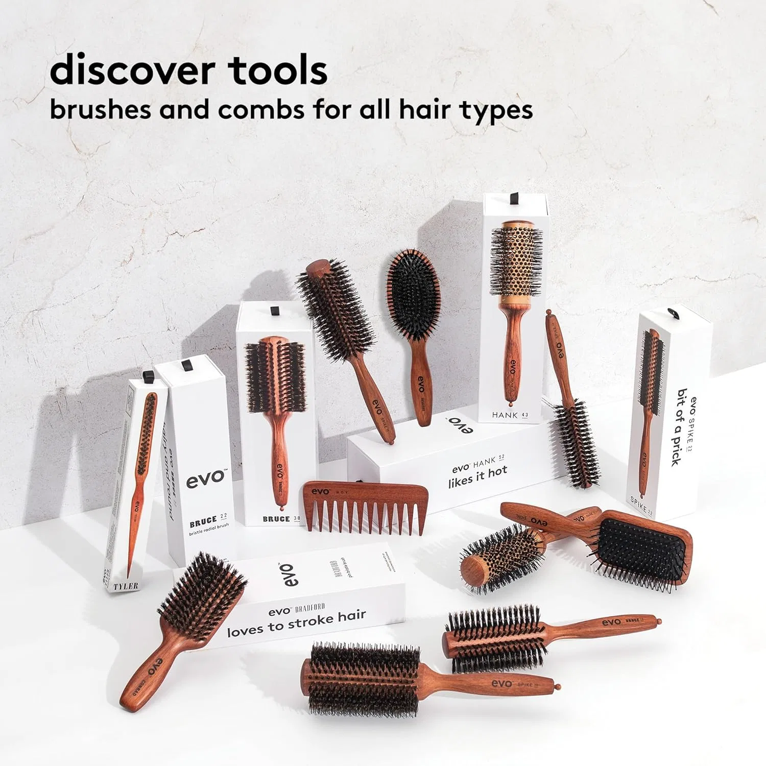 Щетка для укладки «Conrad Bristle Paddle Brush» от EVO Evo — фото 4