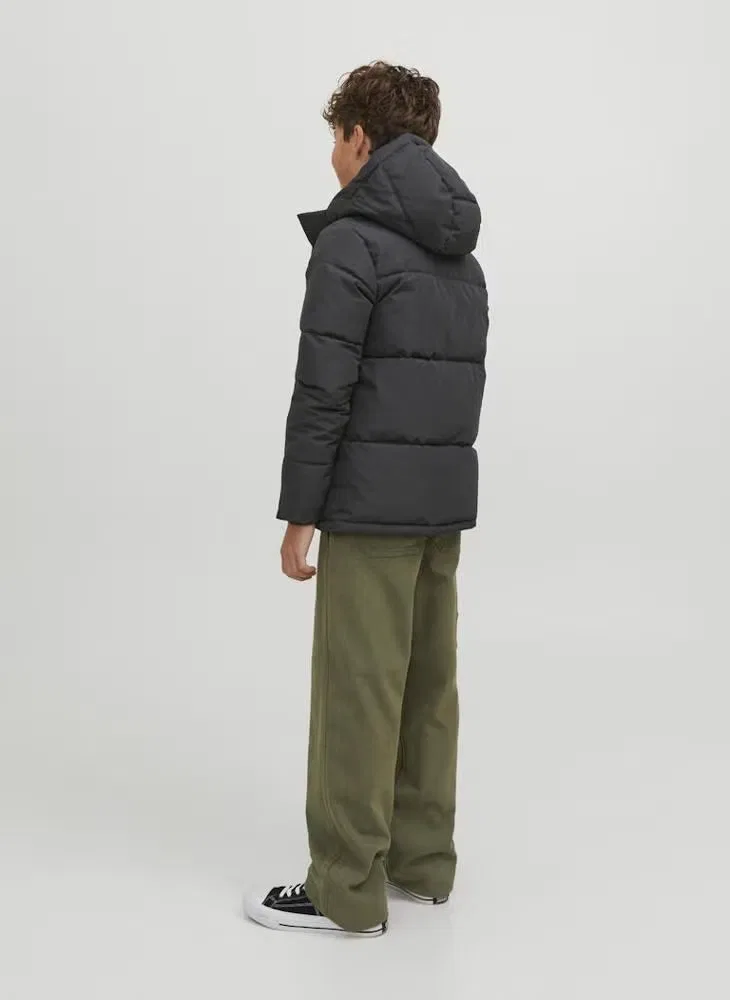 Куртка-пуховик с капюшоном Jcospeed Jack & Jones Junior, черный — фото 2