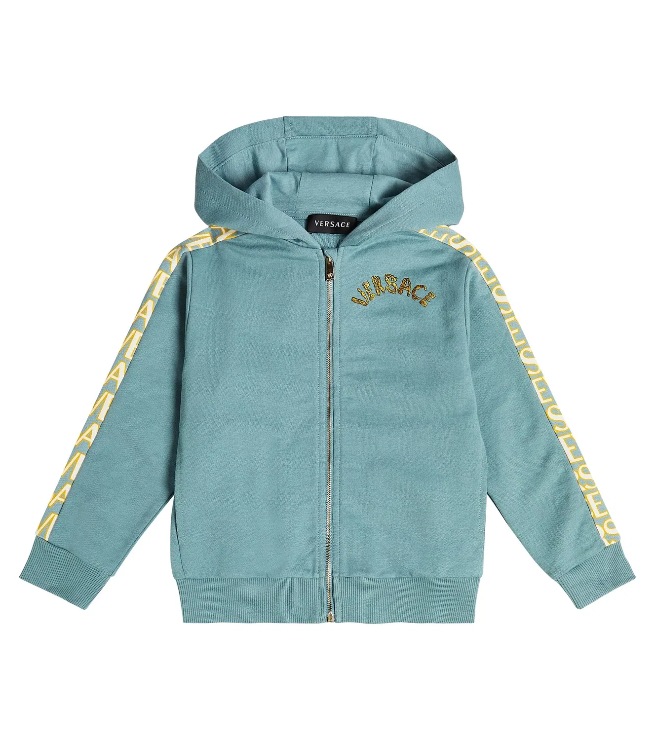 Толстовка хлопковая с логотипом Versace Kids, синий