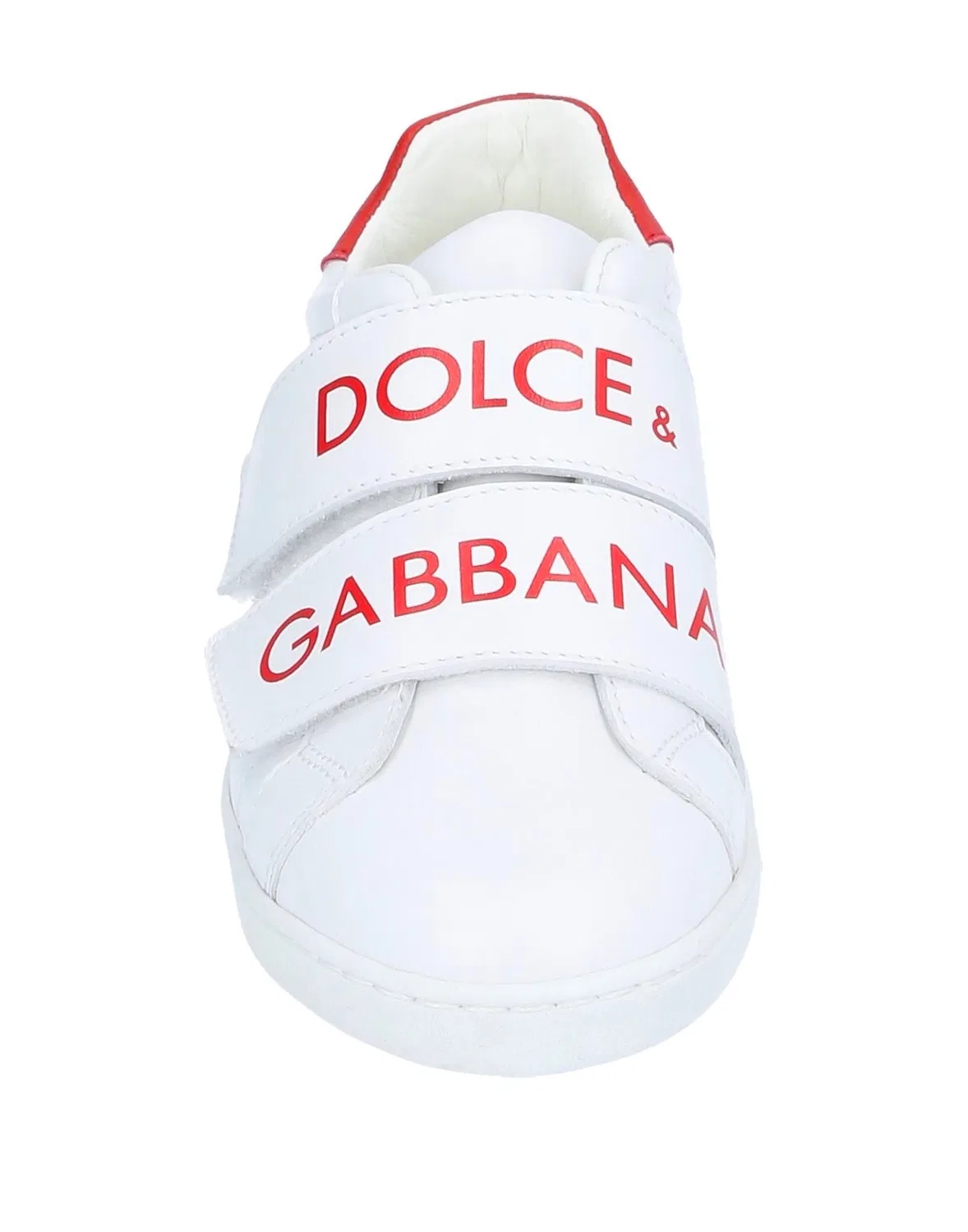 Детские кроссовки на липучке из кожи Dolce&Gabbana, белый — фото 4