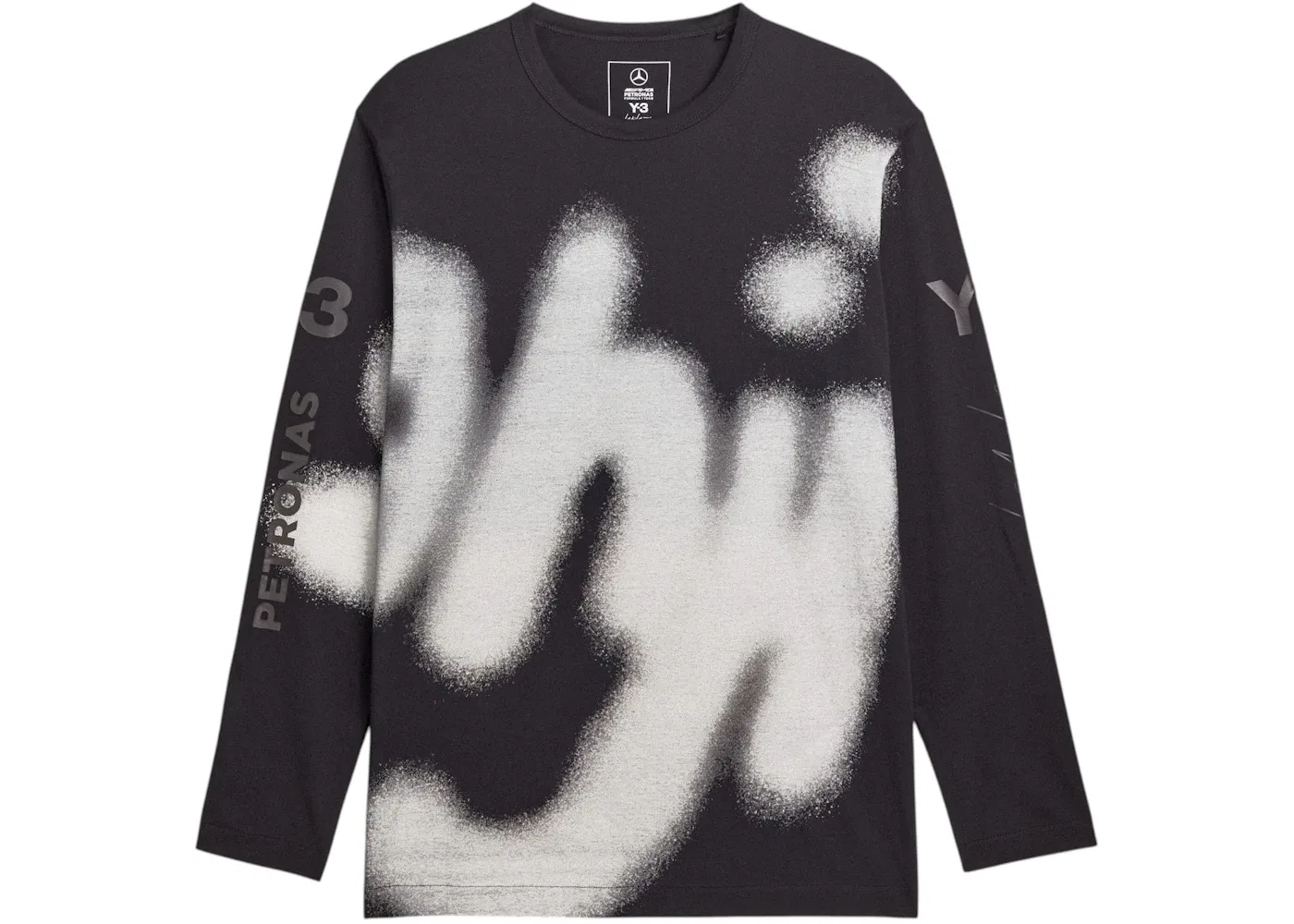 Детская футболка с длинным рукавом Y-3 Mercedes AMG Petronas Formula 1 Team Yohji Graphic Tee Adidas, Black