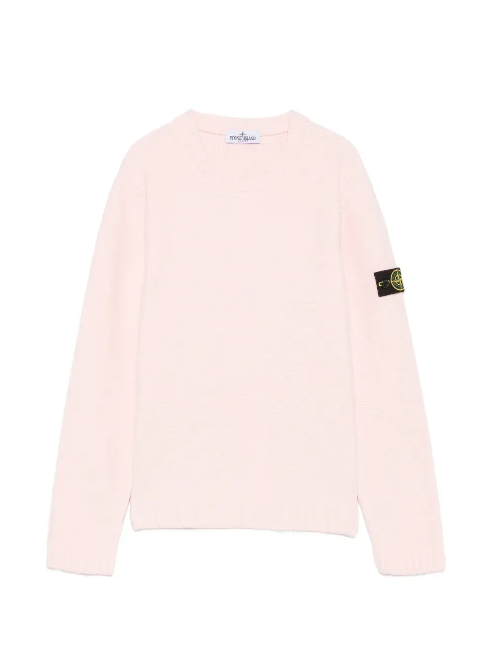 Свитер с нашивкой-логотипом Stone Island Junior, розовый
