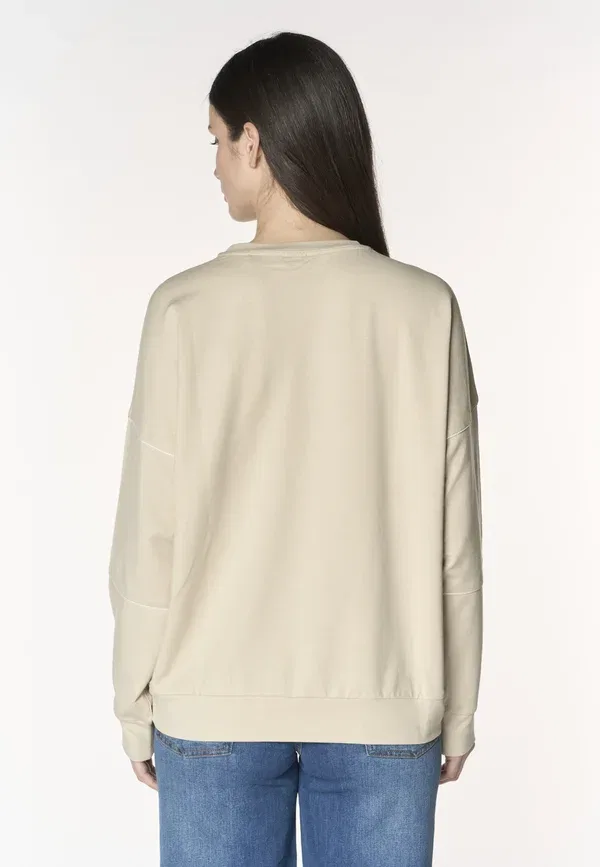 Свитшот хлопковый U.S. Polo Assn., beige, бежевый — фото 3