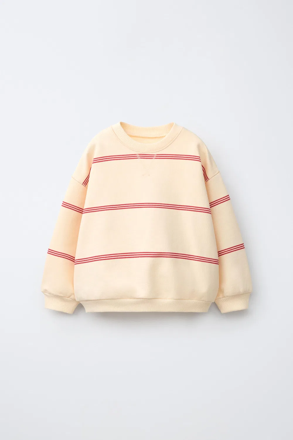 Полосатая толстовка ZARA, White/Red