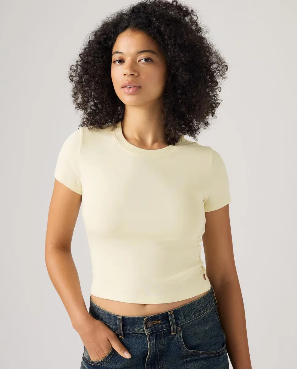 Женская футболка с коротким рукавом, Crop, Levi's, желтый — фото 4