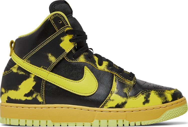 Кроссовки Nike Dunk High 1985 'Yellow Acid Wash', желтый - фото