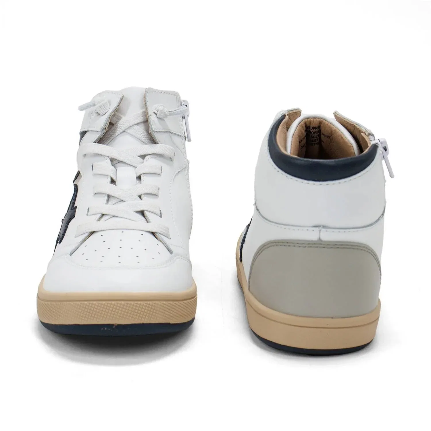 Детские кроссовки высокие с шнуровкой Star Tracker Old Soles, Snow — фото 3