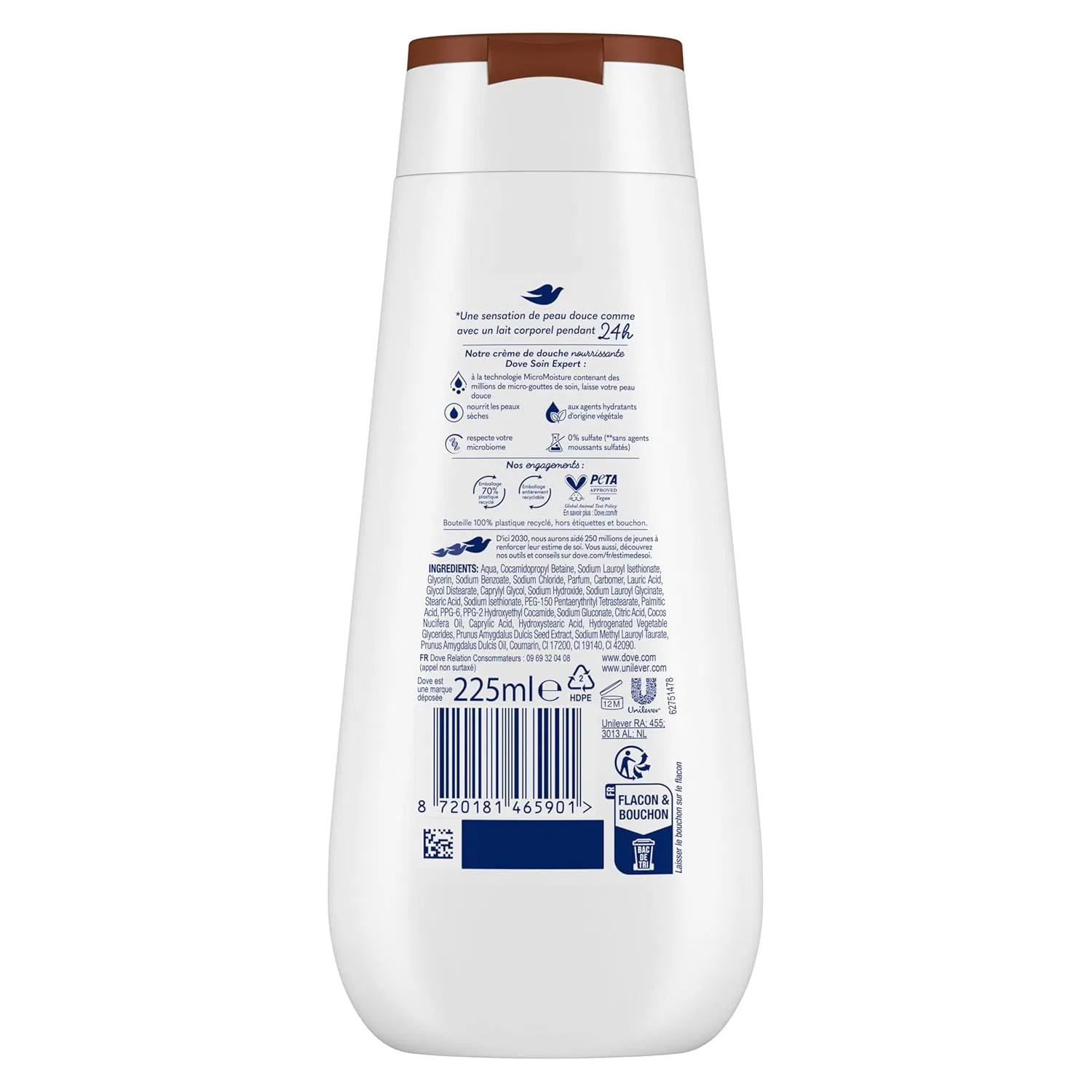 Гель для душа Dove Advanced Care Coconut and Almond, 12 x 225 мл — фото 3