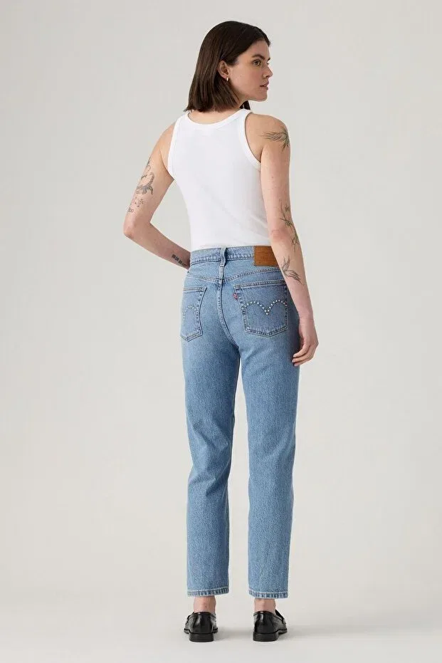 Женские джинсы с высокой талией 501 Crop Levi'S, Blue — фото 2