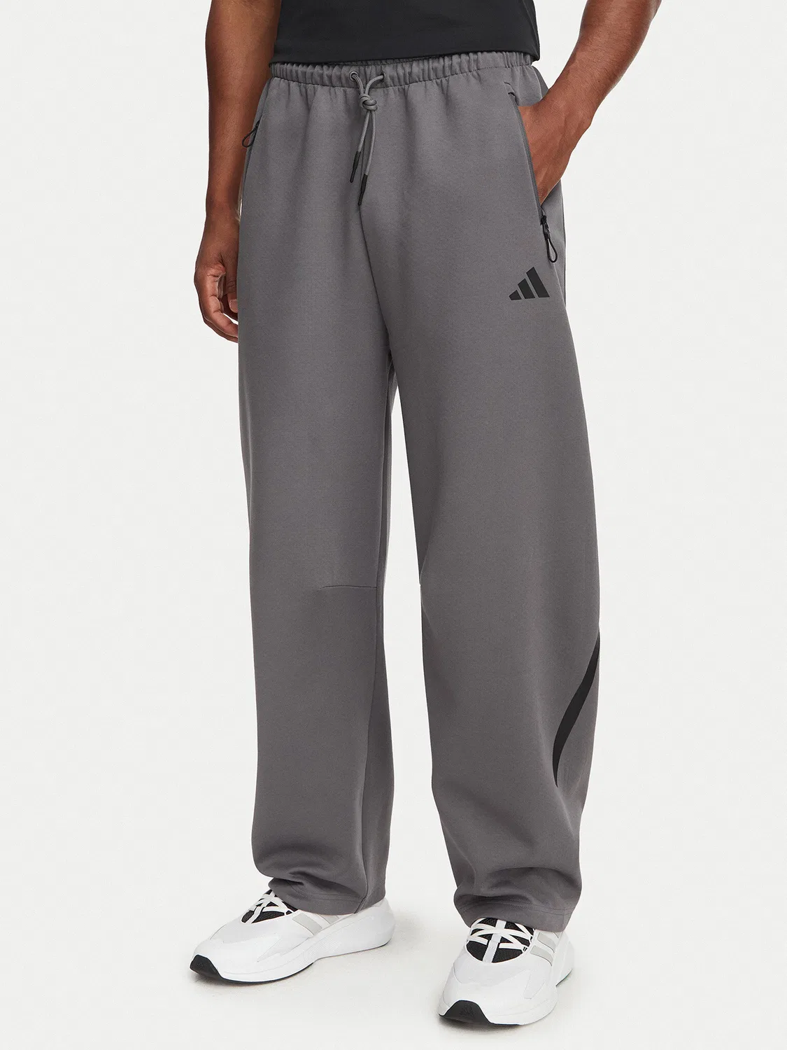 Мужские спортивные брюки свободного кроя Z.N.E. Open Hem Adidas, темно-серый