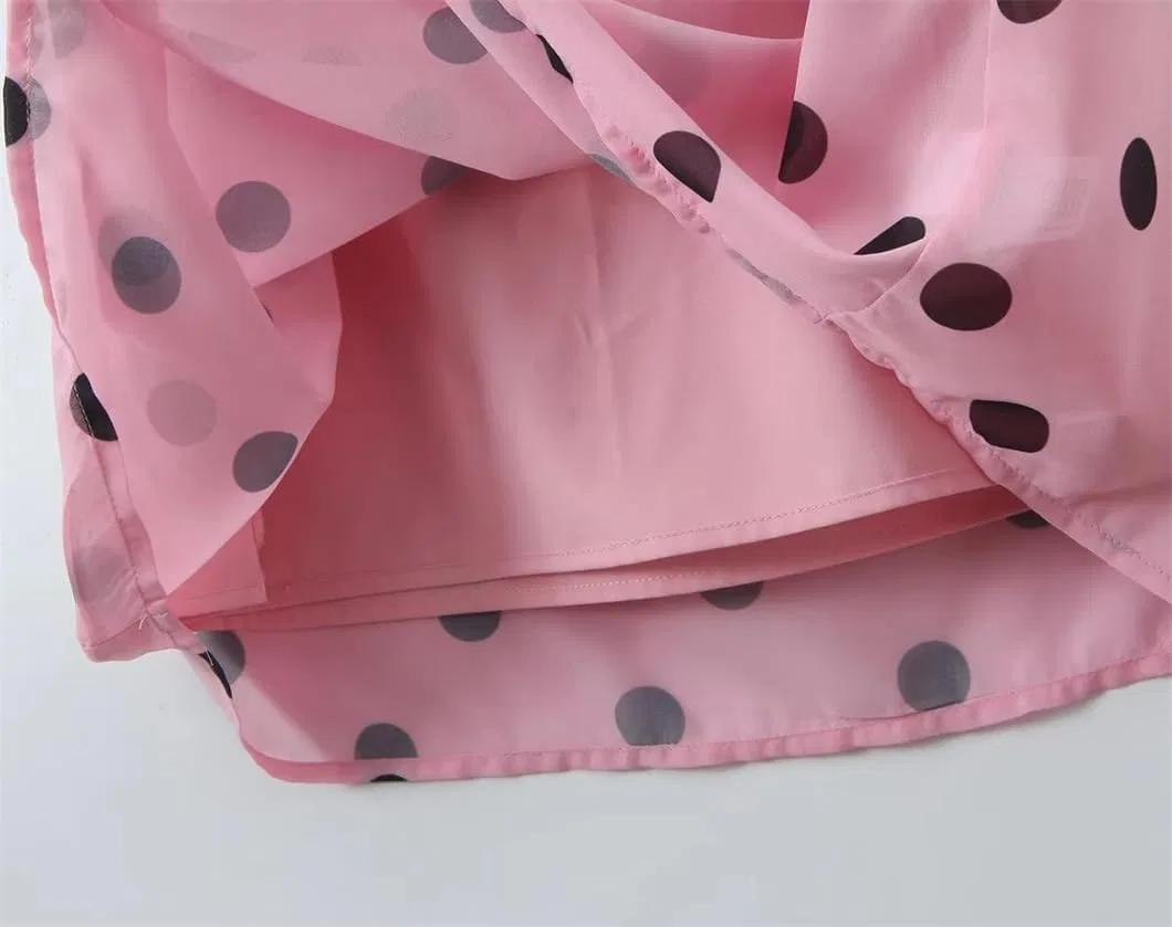 Женское вечернее платье с горошком Bodycon Maxi, Pink — фото 3