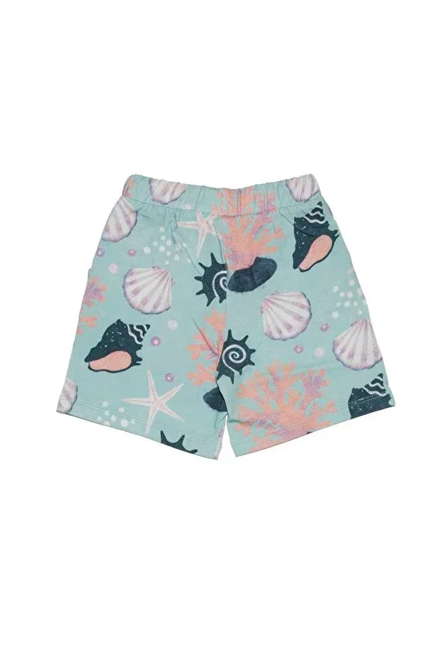 Детские шорты для мальчиков с принтом Seashell patterned baby shorts Walkiddy, Blue — фото 2