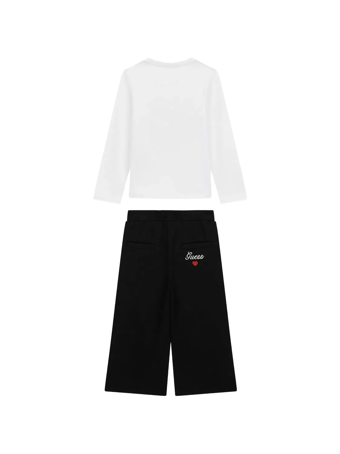 Комплект из футболки и брюк с оборками Guess Kids, белый — фото 2
