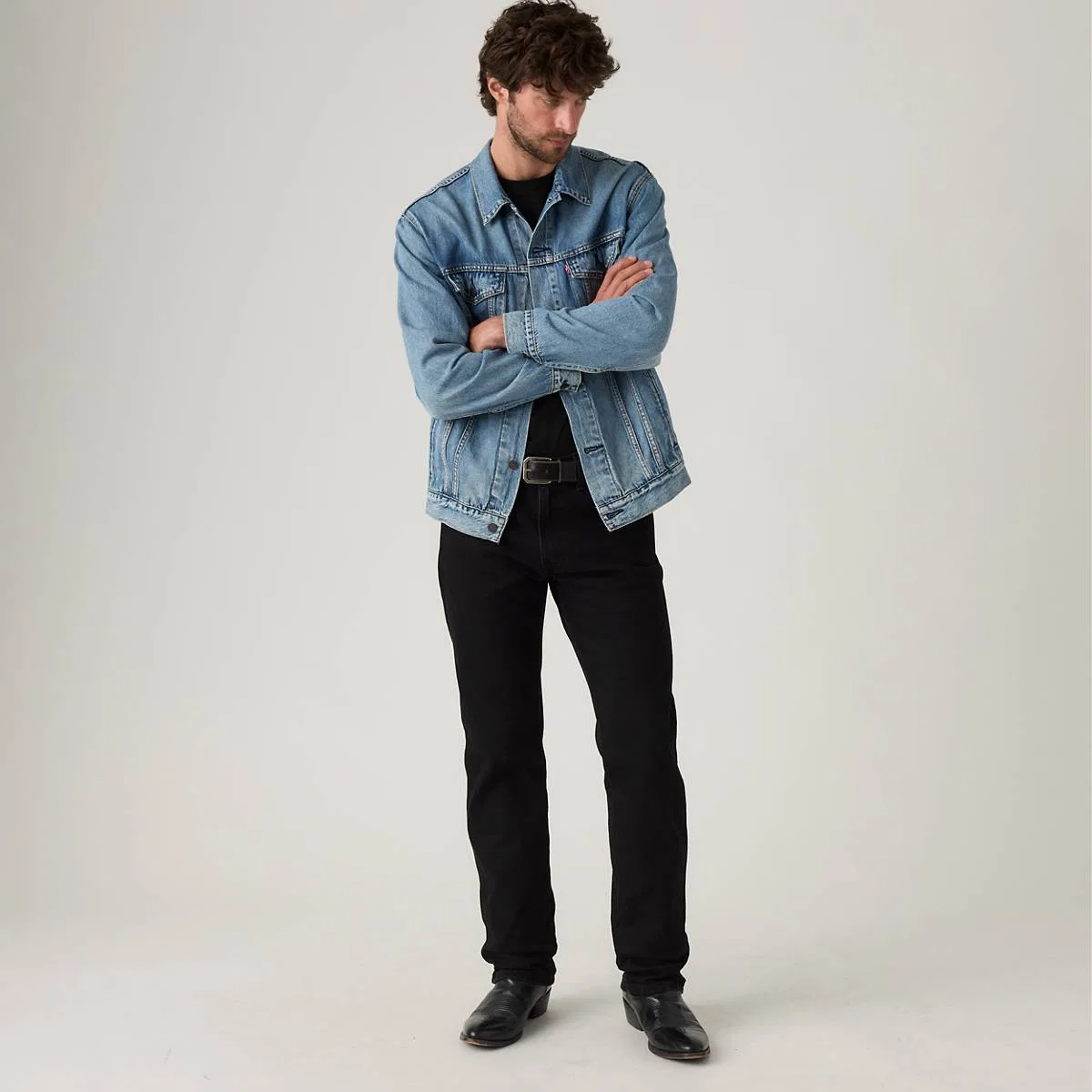 Мужские джинсы 557 Western Straight Levi's, Run The Road Rinse - Black