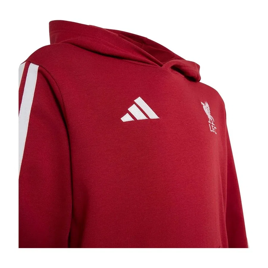 Детский худи с капюшоном Lfc Kids HD adidas, Бордовый — фото 4