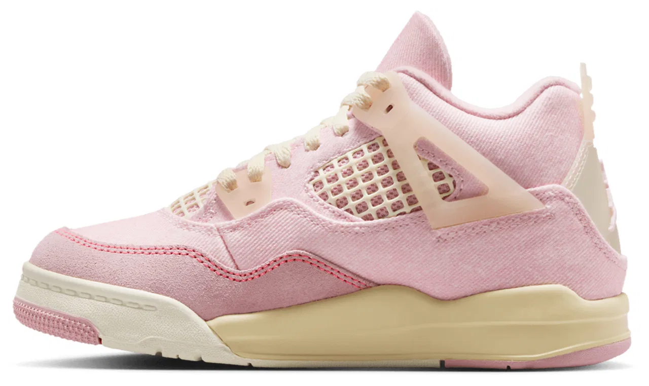 Баскетбольные кроссовки для девочек Retro 4 Jordan, цвет Coconut Milk/Pearl Pink — фото 2