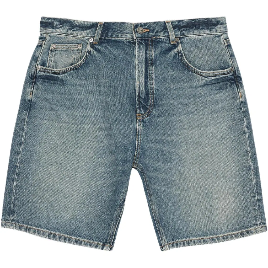 Мужские джинсовые шорты прямого кроя Medium Blue ZARA, Medium Blue