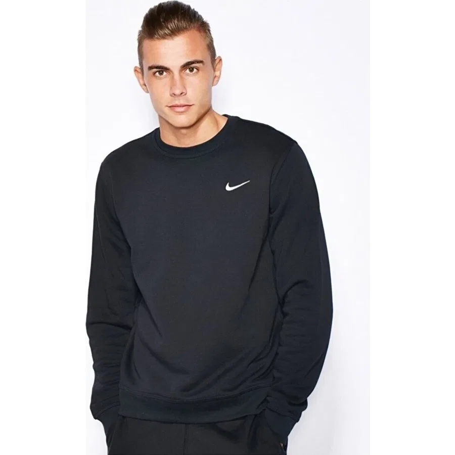 Свитшот Solo Swoosh Fleece с длинным рукавом, Nike, Черный