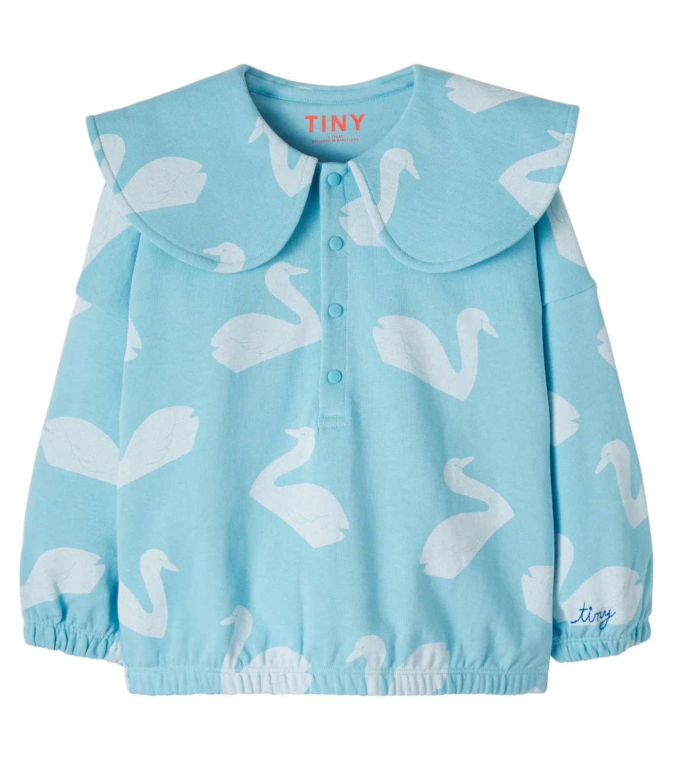 Свитшот хлопковый Big Swans Tinycottons, синий