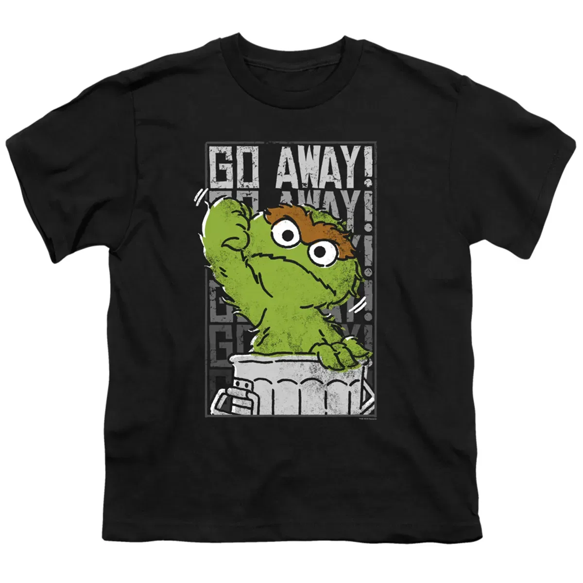 Футболка с принтом Go Away Sesame Street, Black