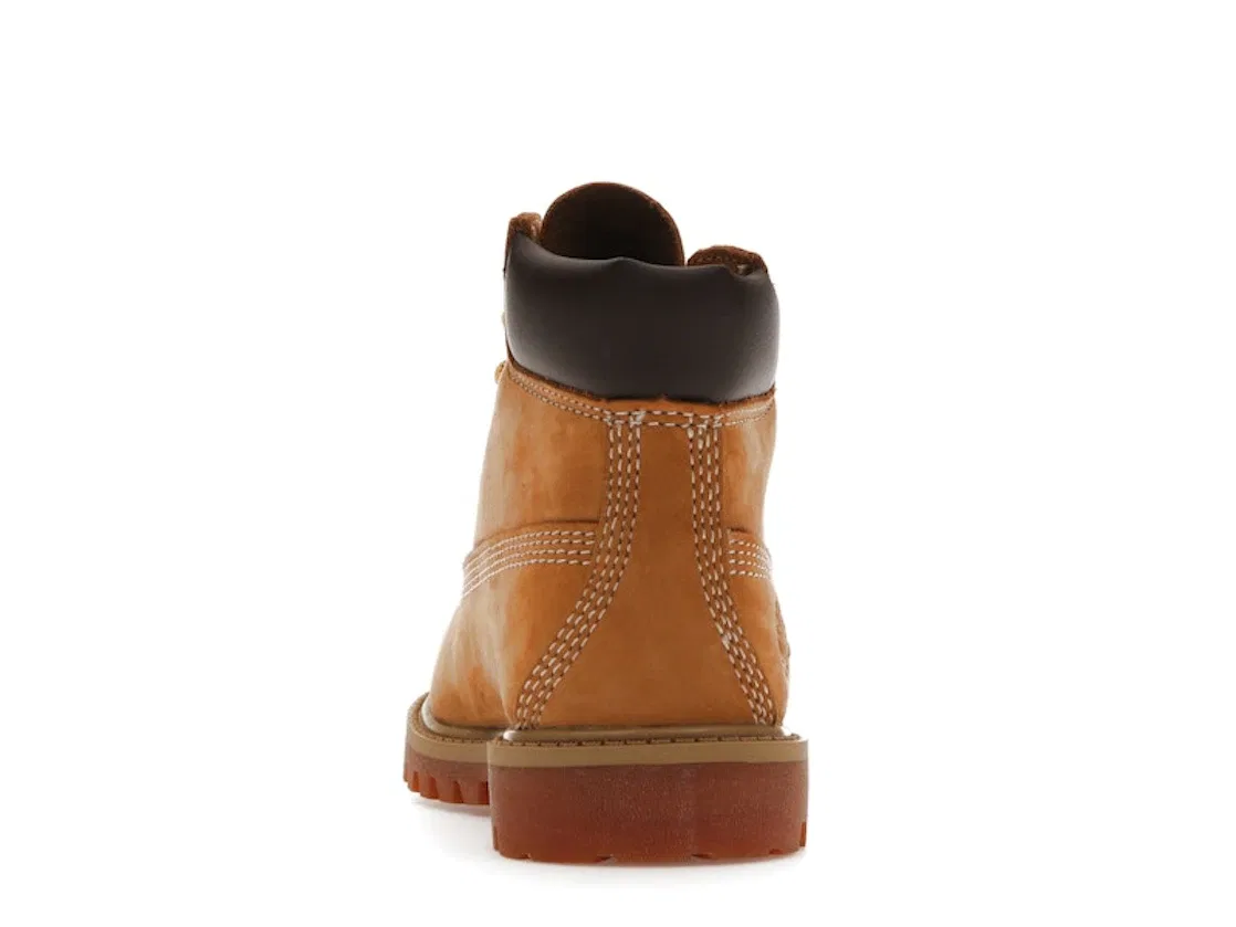 Детские ботинки с водонепроницаемой отделкой Timberland 6" Premium Boot, Wheat/Tan — фото 4