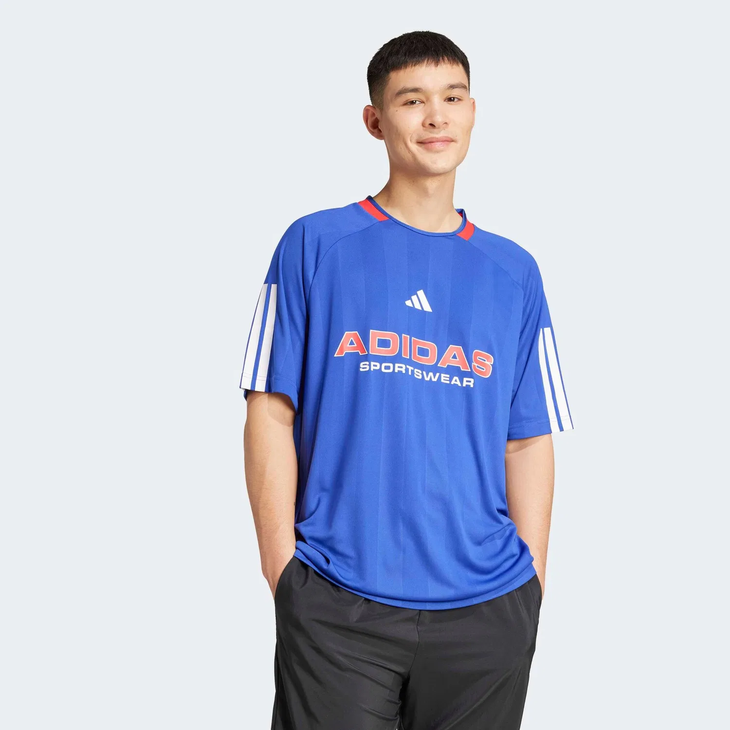 Детская футбольная футболка свободного кроя Adidas Sportswear, Semi Lucid Blue — фото 2