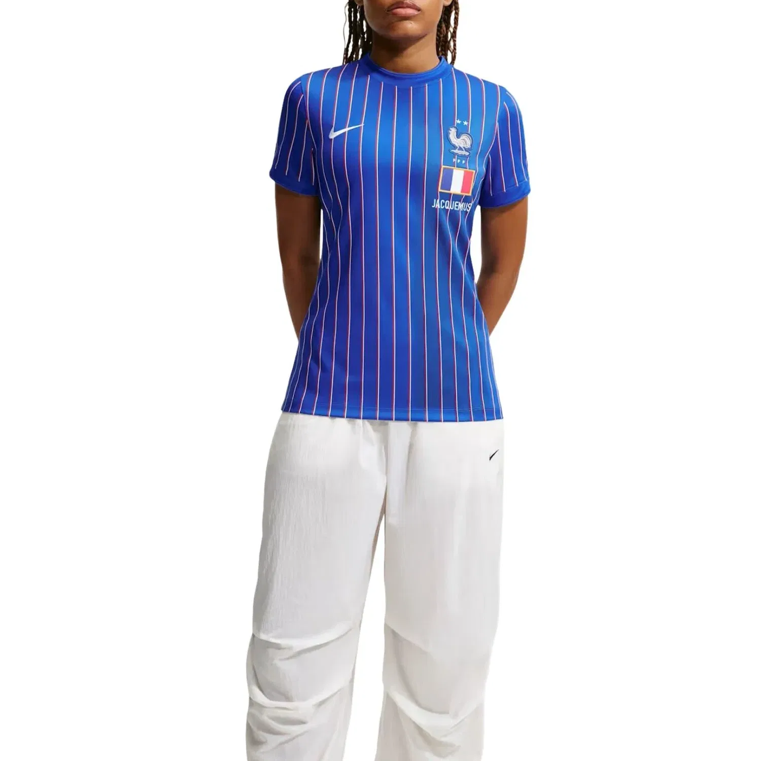 Женская футболка с принтом Nike x France x Jacquemus Cryoshot Dri-FIT, синий — фото 3