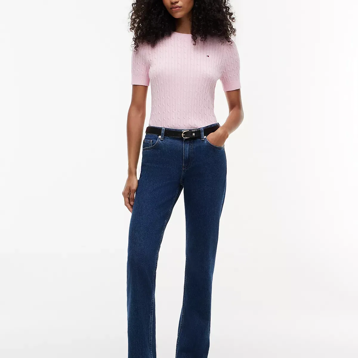 Свитер с круглым вырезом, Light Pink, Tommy Hilfiger — фото 3