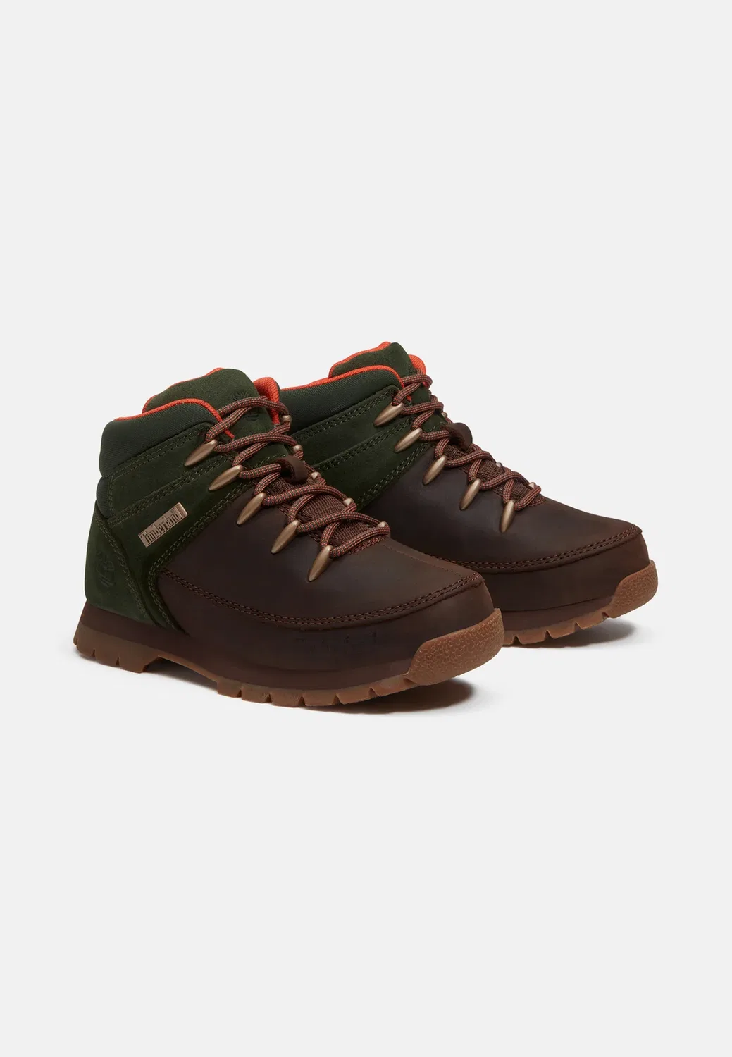 Ботинки средней высоты на шнуровке. - Ботильоны на шнуровке Timberland, Dark Brown — фото 2