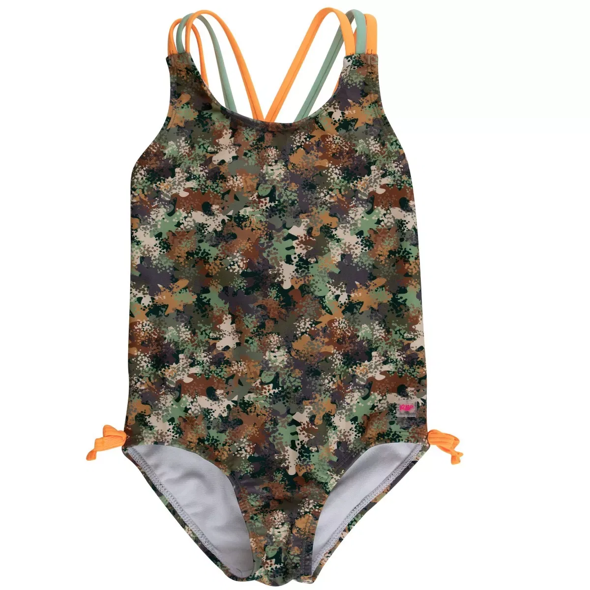 Детский купальник слитный с защитой UPF 50+ RuffleButts, Classic Camo