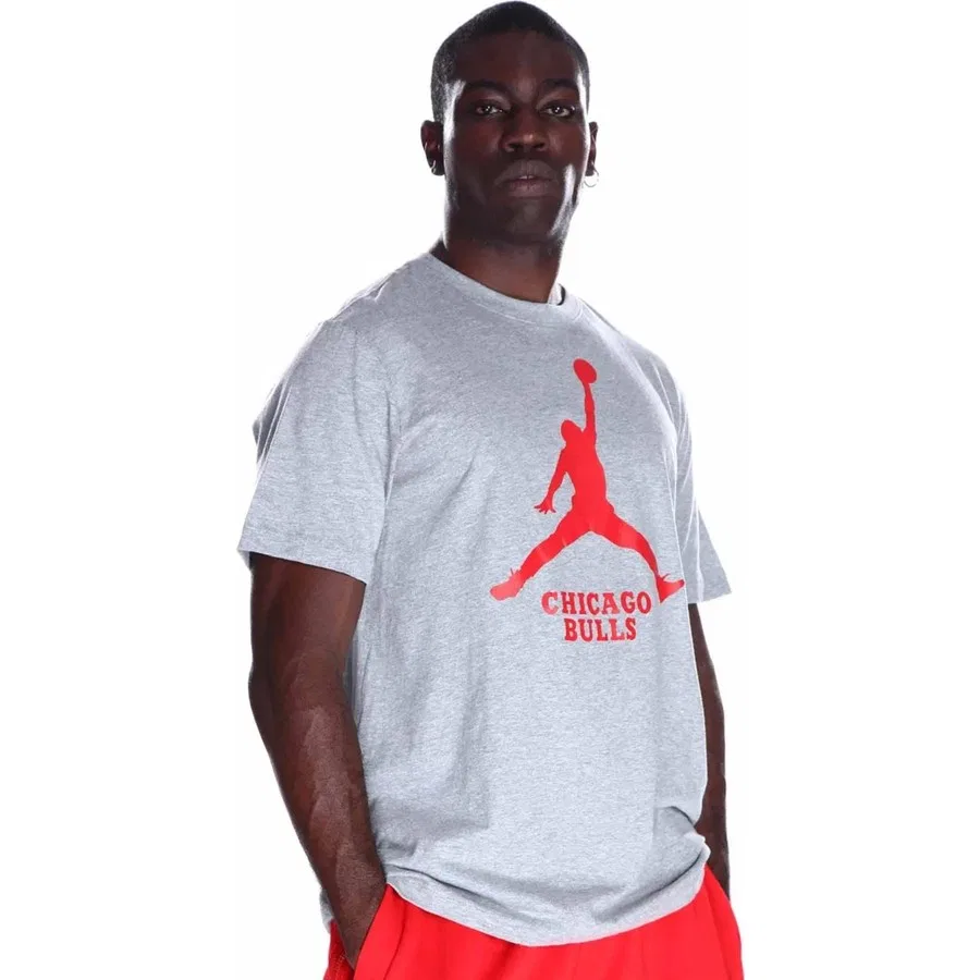 Футболка спортивная с принтом Nike Lal M Es Nba Jdn Ss Tee, Оливковый — фото 4