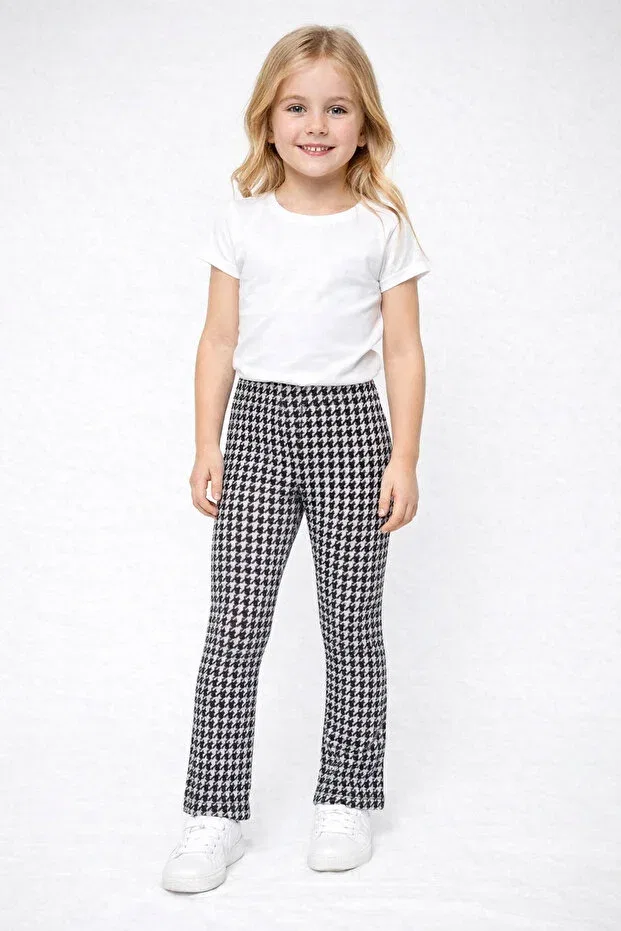 Детский комплект леггинсов для девочек с принтом 2-Piece winter jacquard children's leggings set Incili, Burgundy - Lilac — фото 3