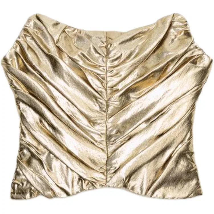 Женский топ без бретелек Gold ZARA, Gold