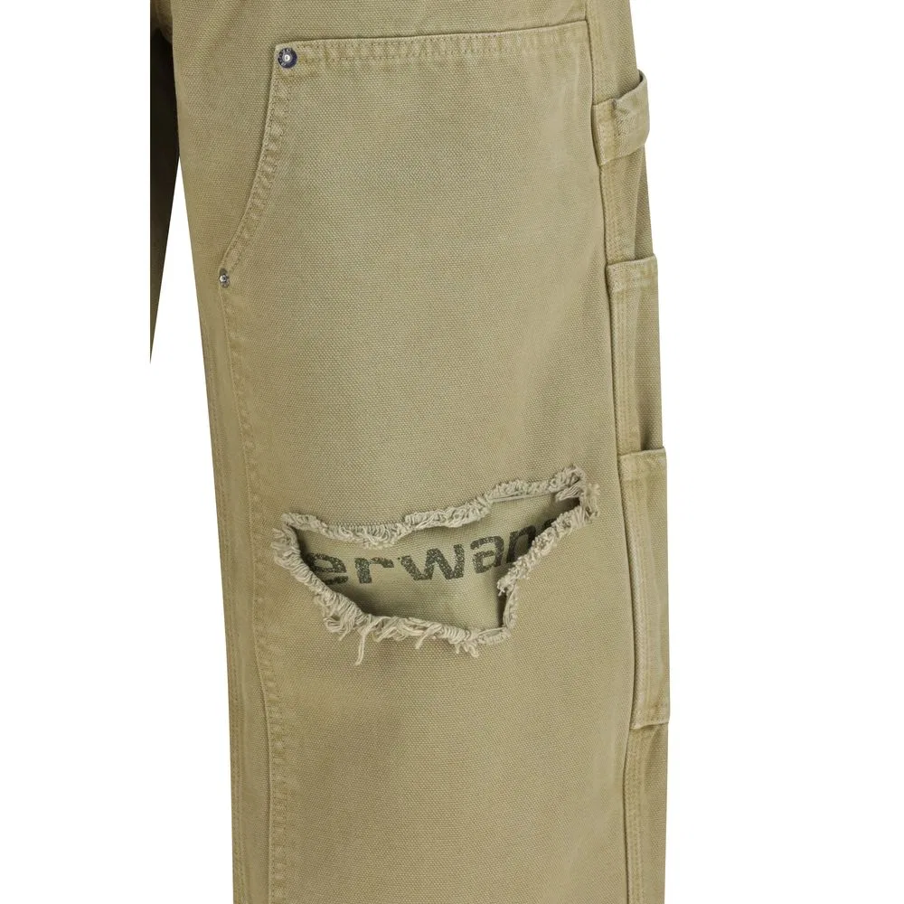 Женские брюки карго с принтом Bicolor Cotton Cargo Pants Alexander Wang, Bicolor — фото 3