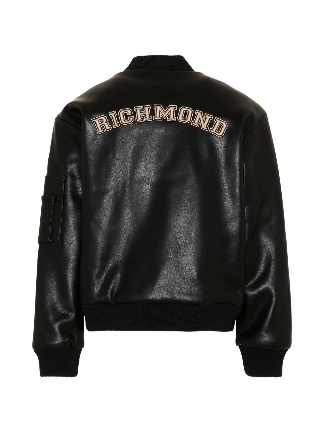 Бомбер на молнии с нашивкой-логотипом John Richmond Junior, черный — фото 2