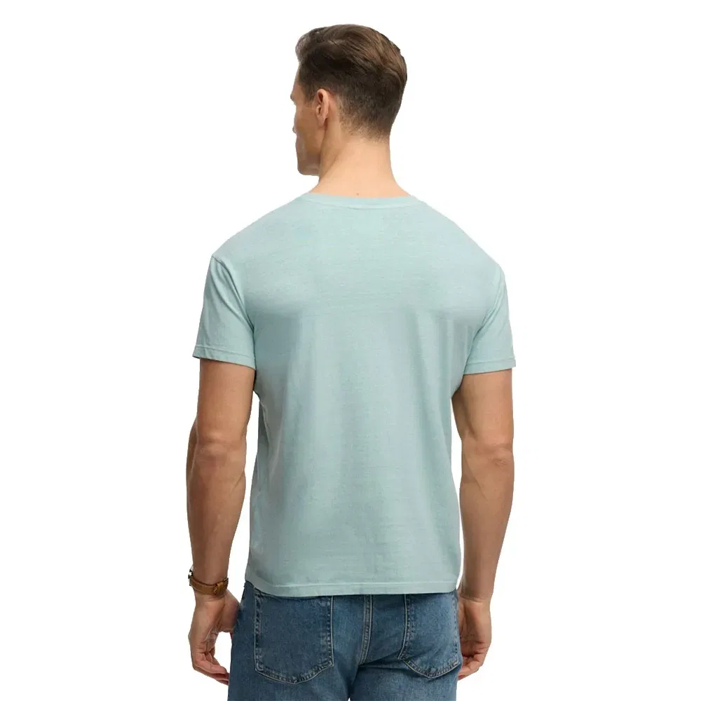 Футболка с коротким рукавом Cotton Classic Linen Pocket Superdry, синий — фото 2
