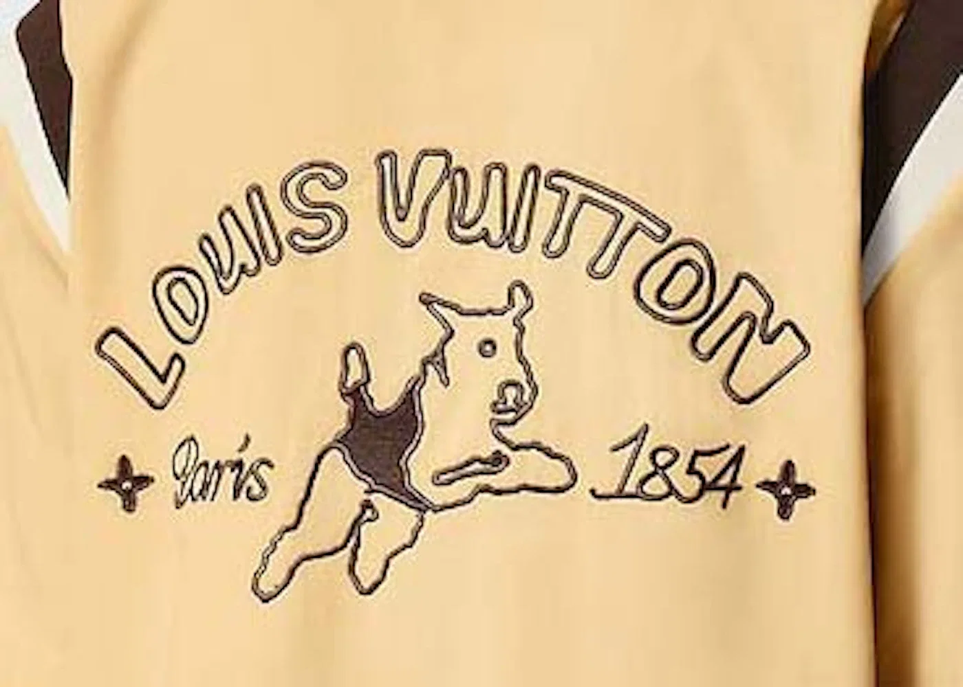 Мужская рубашка из хлопка с коротким рукавом Louis Vuitton, Beige — фото 2