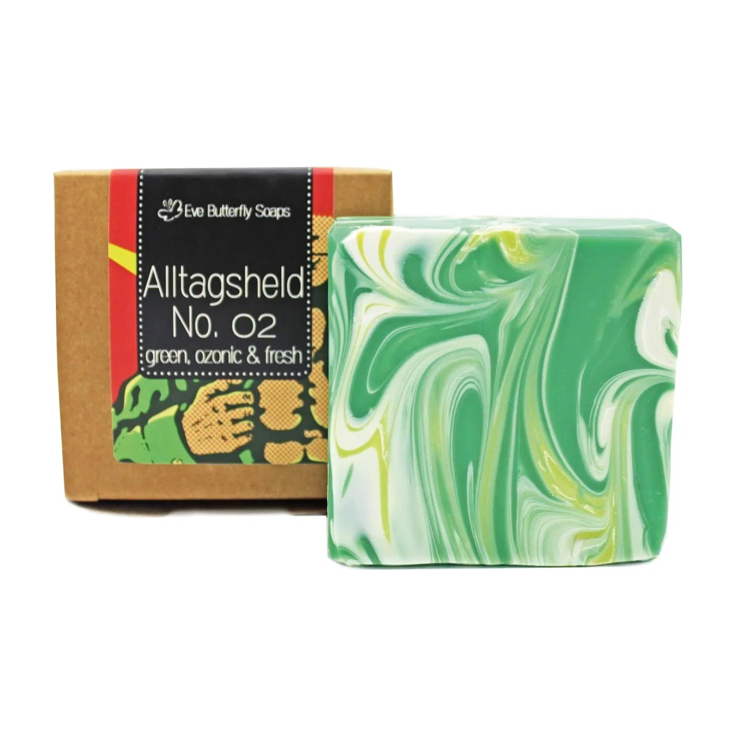 Мыло Natural Soap Everyday Hero N°2, EveButterflySoaps, 120 г, Зеленый