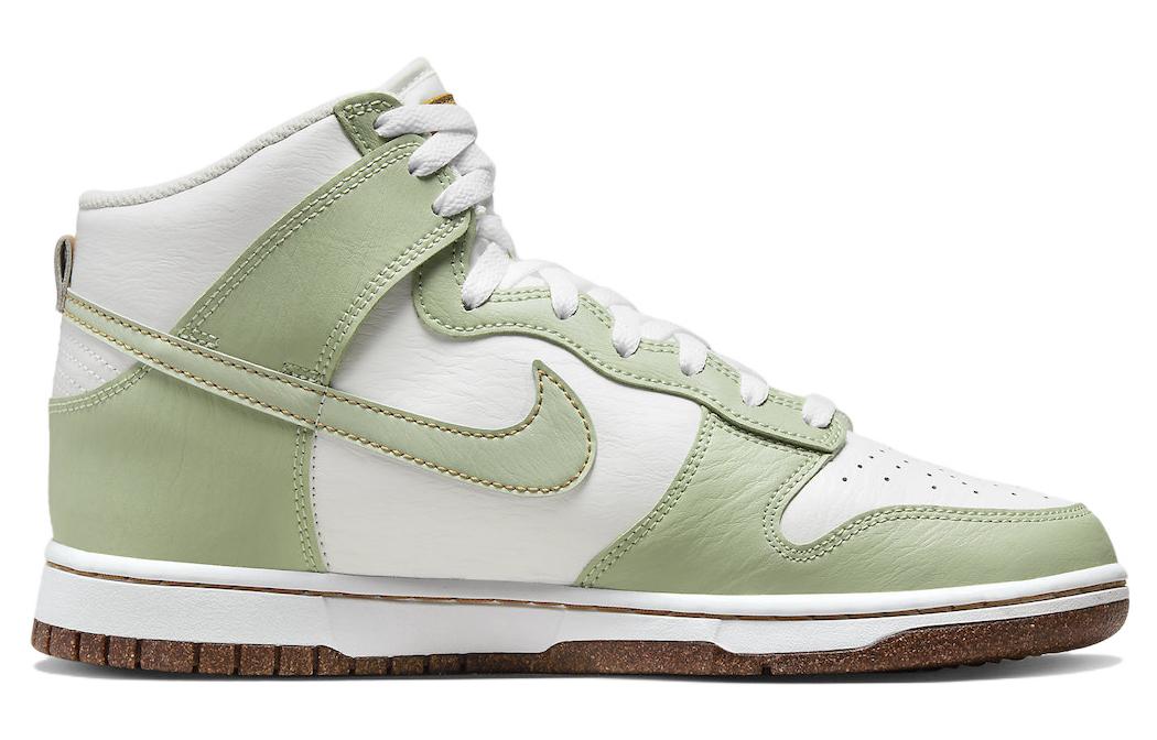 Кроссовки Nike Dunk High SE, белый/светло-зеленый — фото 2