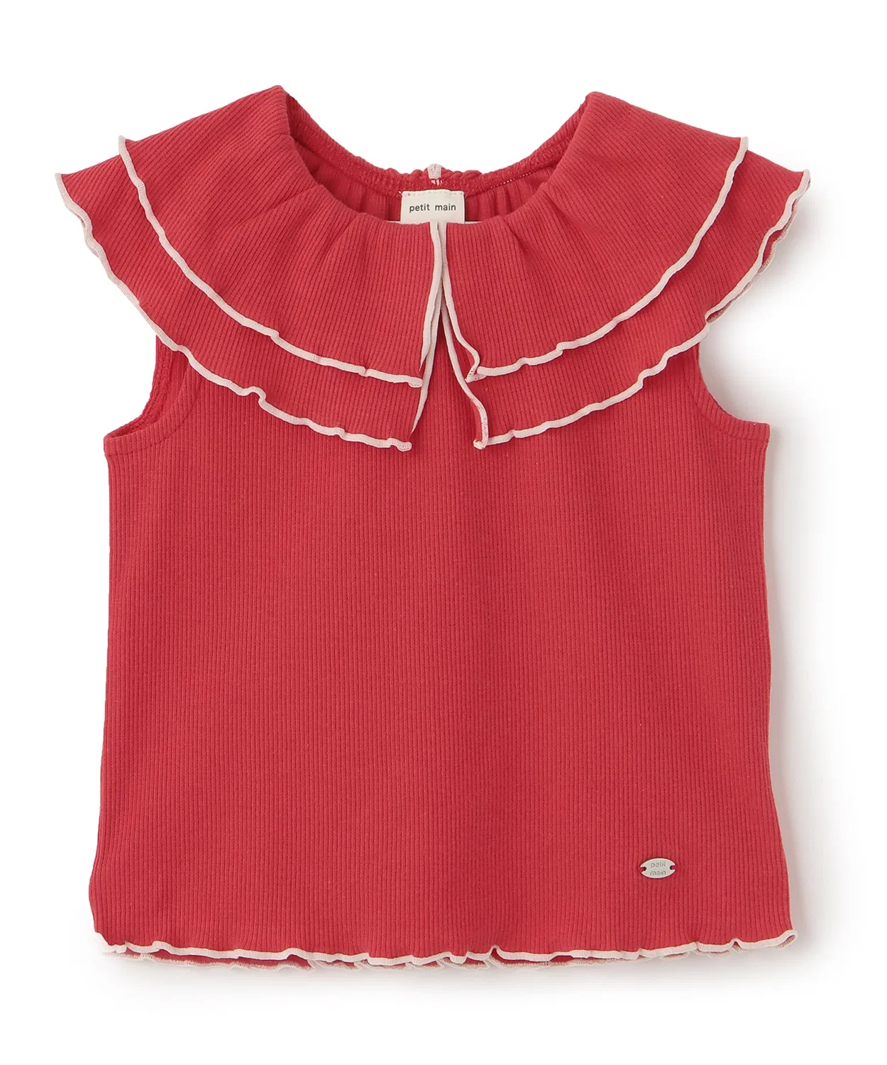 Детская футболка без рукавов с контактной прохладой Melow Collar T-Shirt petit main, Red