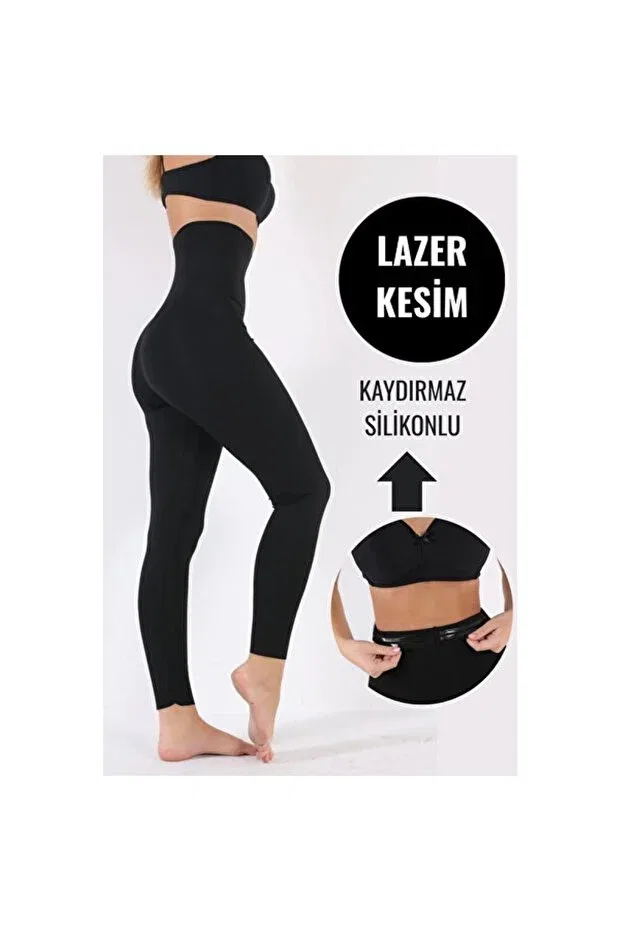 Детские леггинсы для девочек скинни Silicone Leggings Empressco, Black
